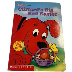 Vintage 2003 Clifford's Big Red Easter Spring Board Children's Book y2k